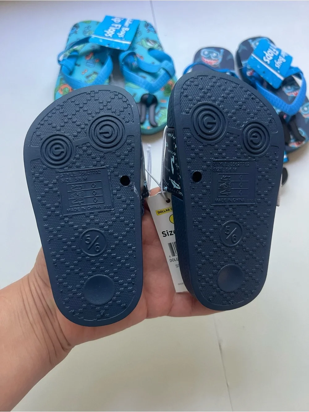 Blue Flip Flops and Slides - Pack